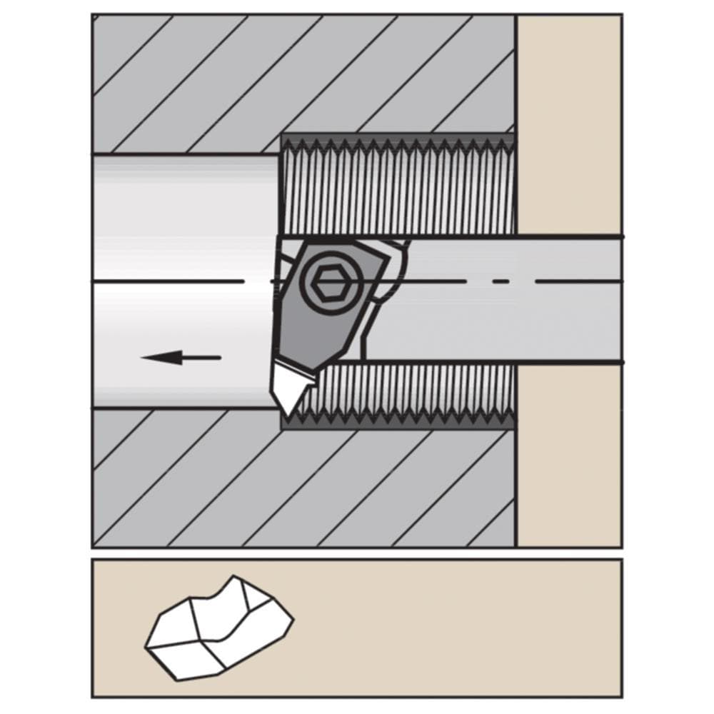 Widia - Indexable Threading Toolholder: Internal, Right Hand, Uses 1 ...