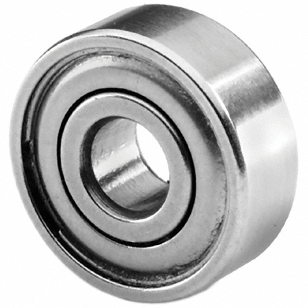 Miniature Ball Bearing: 4 mm Bore Dia, 13 mm OD, 12.95 mm OAW - 1 Row, 110 lb Static Load Capacity, 290 lb Dynamic Load Capacity