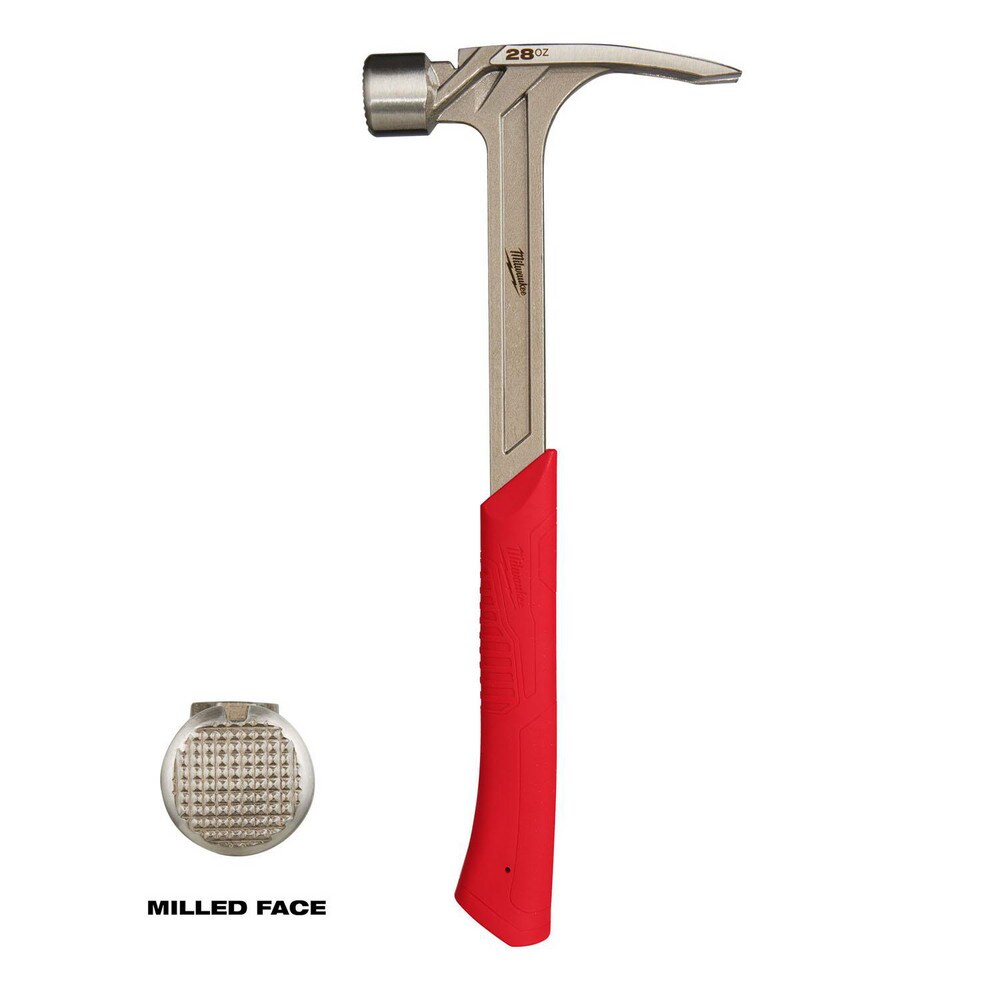 Nail & Framing Hammers; Claw Style: Straight ; Head Weight (Lb): 1.75lb ; Head Weight (Oz): 28oz ; Handle Material: Steel ; Face Surface: Milled ; Face Diameter: 1in