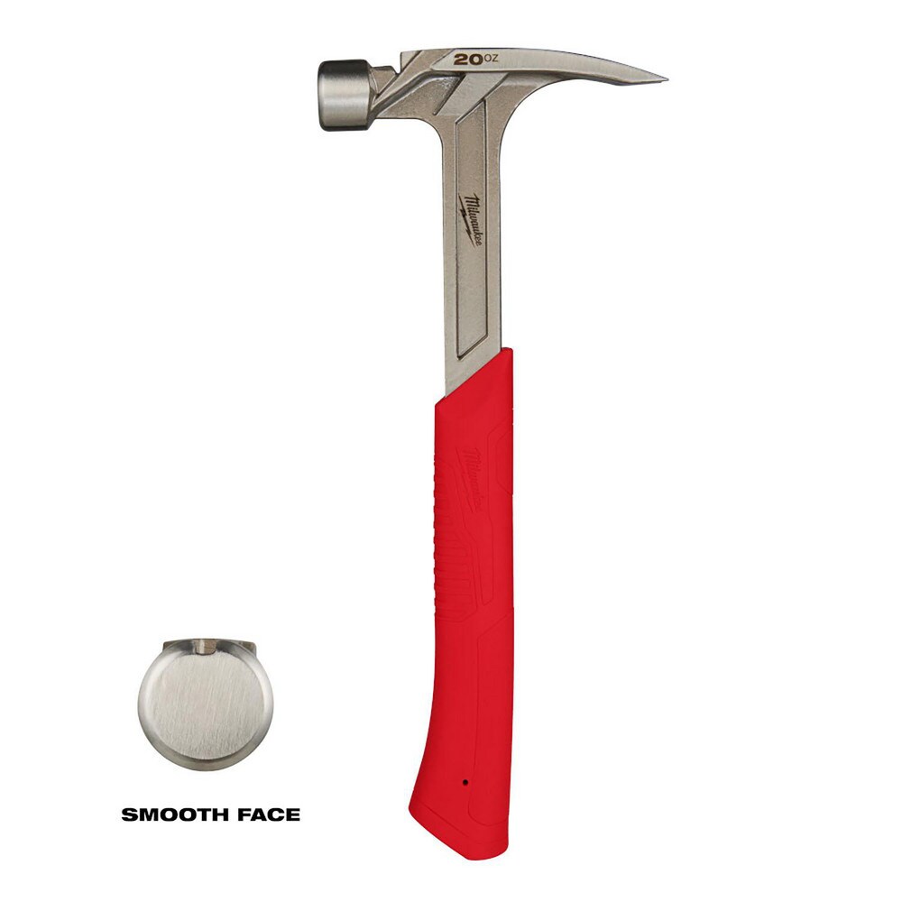Nail & Framing Hammers; Claw Style: Straight ; Head Weight (Lb): 1.25lb ; Head Weight (Oz): 20oz ; Handle Material: Steel ; Face Surface: Smooth ; Face Diameter: 1in
