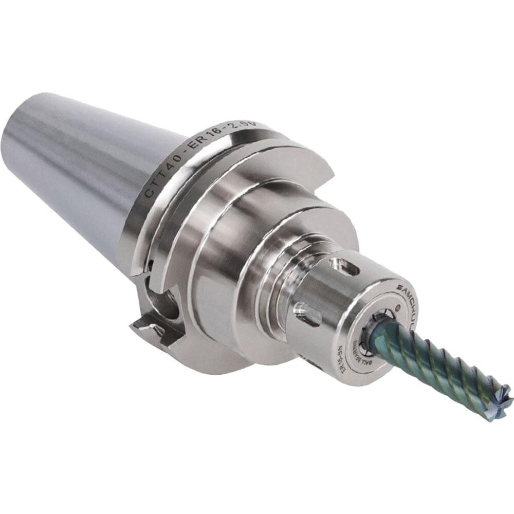 Collet Chuck: 0.079 to 0.276" Capacity, ER Collet, Dual Contact Taper Shank