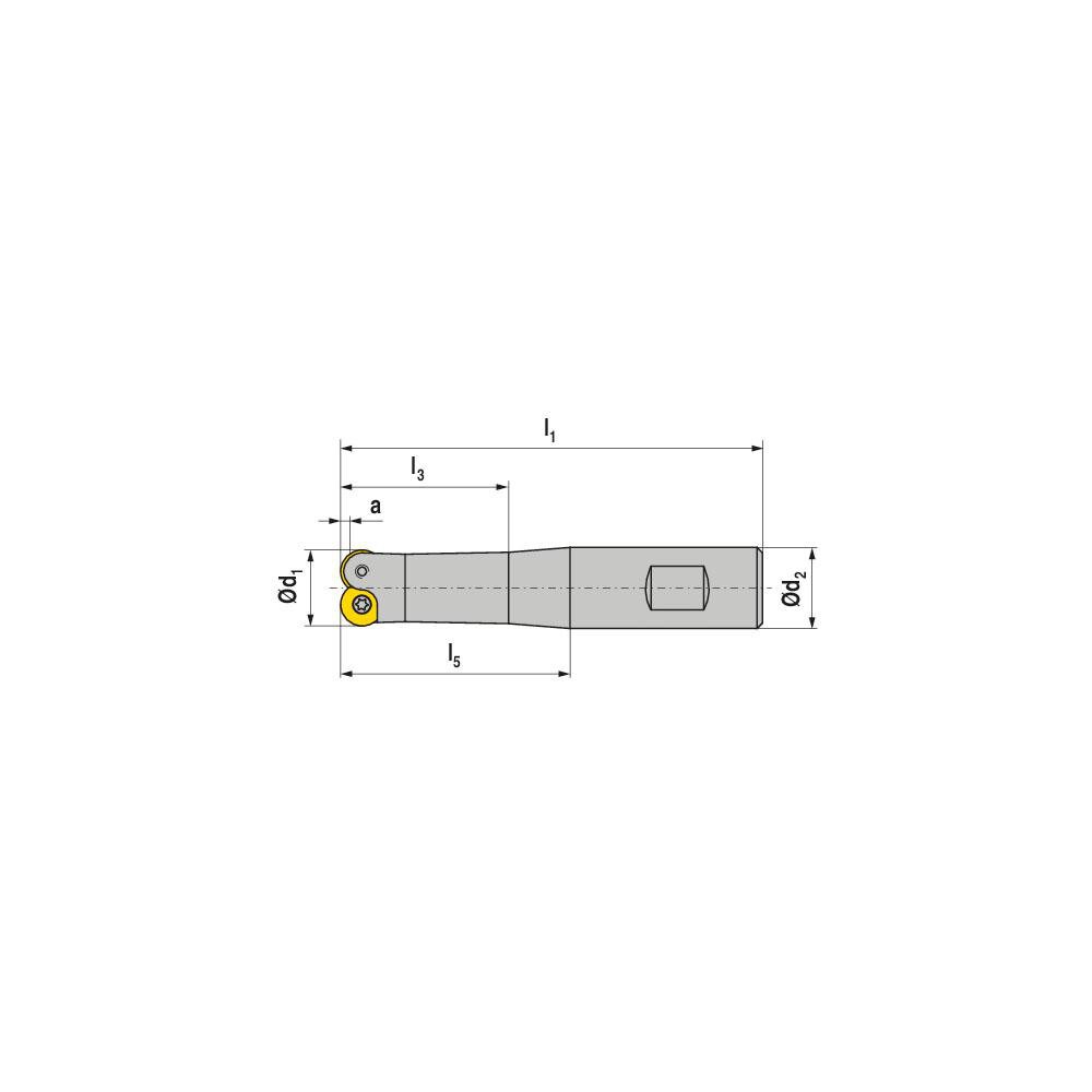 Ceratizit - Indexable Ball Nose End Mill: 12 mm Cut Dia, Solid Carbide ...