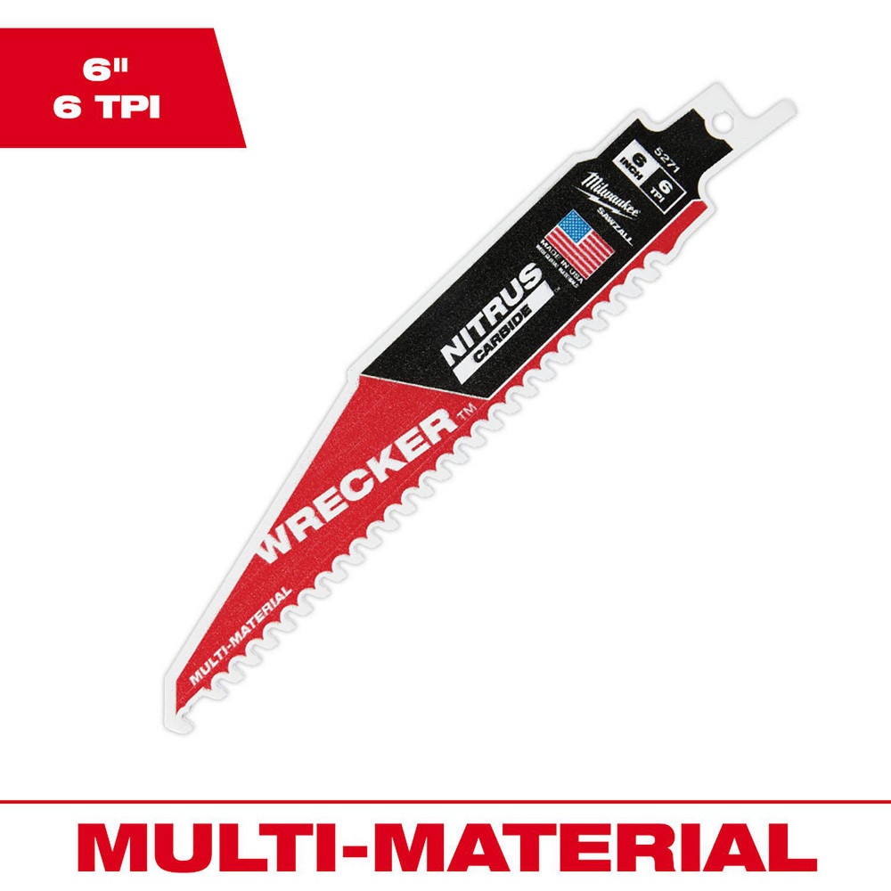 Milwaukee Tool 48-00-5271 Reciprocating Saw Blade: Solid Carbide Image