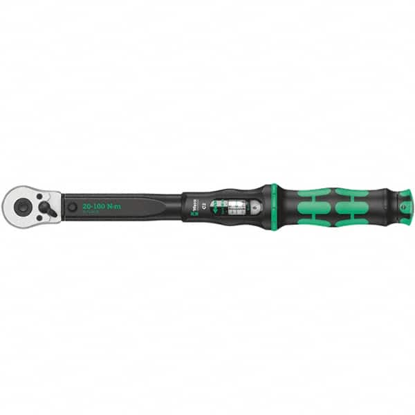 Wera 5075621001 Torque Wrench: Square Drive, Foot Pound & Newton Meter 