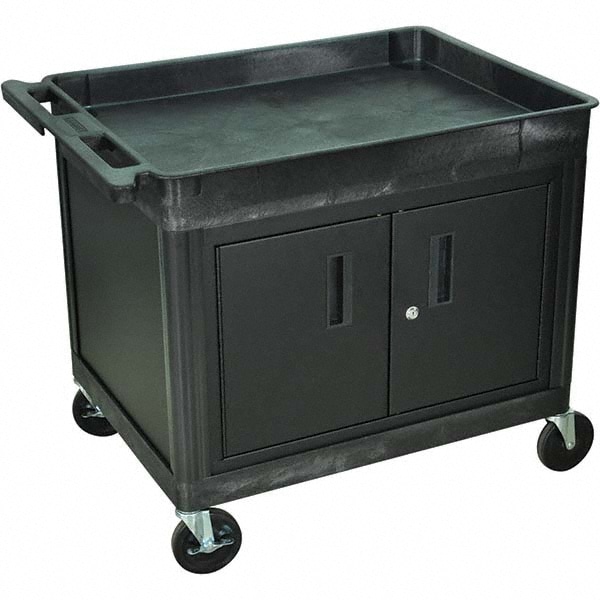 Luxor - Utility Cart: Polyethylene, Black | MSC Industrial Supply Co.