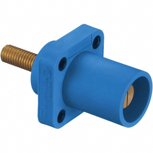 Single Pole Plugs & Connectors; Connector Type: Male ; End Style: Male ; Termination Method: Threaded Stud ; Amperage: 400 ; Voltage: 250 VDC/600 VAC ; Maximum Compatible Wire Size (AWG): 4