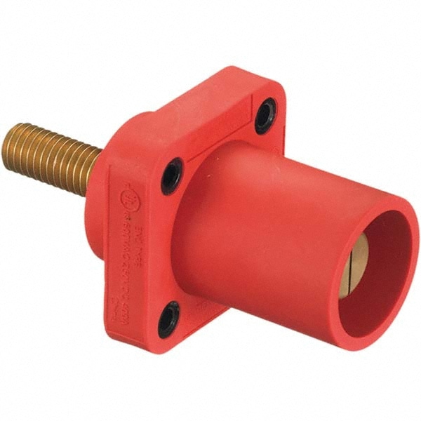 Single Pole Plugs & Connectors; Connector Type: Male ; End Style: Male ; Termination Method: Threaded Stud ; Amperage: 400 ; Voltage: 250 VDC/600 VAC ; Maximum Compatible Wire Size (AWG): 4