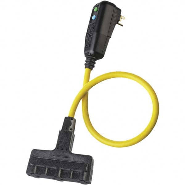 Portable GFCI Cord Set: 2' Cord, 15A, 120V