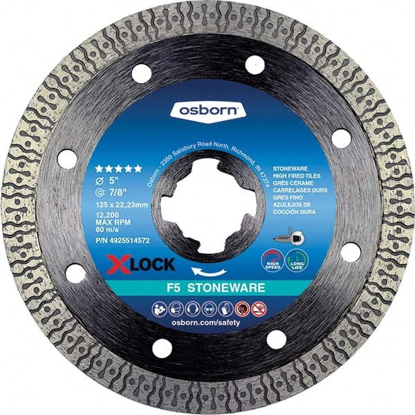 Osborn 4915514572 Cut-Off Wheel: 4-1/2" Dia, 7/8" Hole, Diamond 