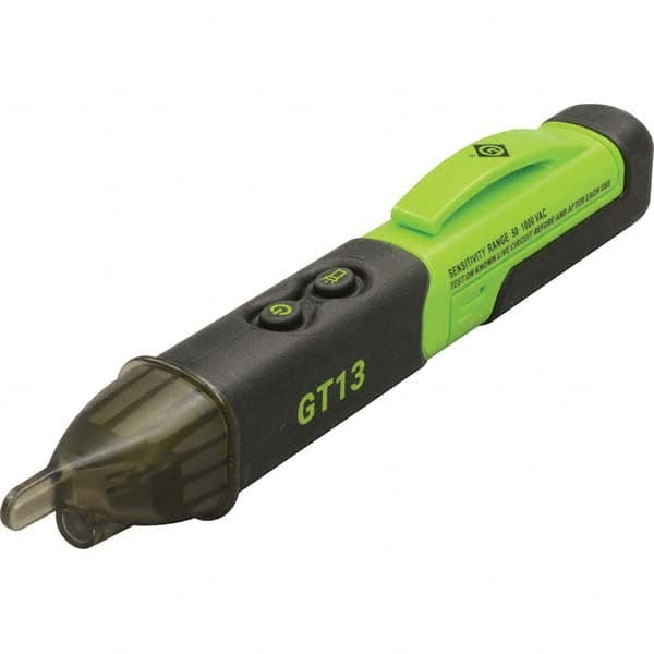 Greenlee GT13 Circuit Continuity & Voltage Testers; Tester Type: Non-Contact Voltage Tester ; Display Type: Light Indicator ; Power Supply: AAA Battery ; Includes: (2) 1.5V AAA Batteries ; Standards: CAT IV 1000 V ; Additional Information: Limited Lifetime Warranty 
