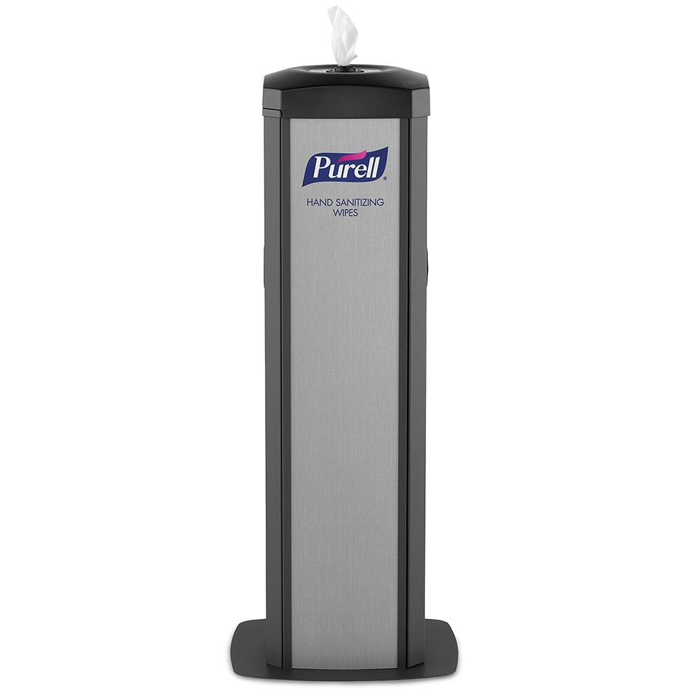 Wipe Dispensers; For Use With: Purell 1200 Count Reflll; Purell 1700 Count Refill ; Dispenser Style: Manual ; Color: Black ; Height (Inch): 39.6 ; Width (Inch): 15