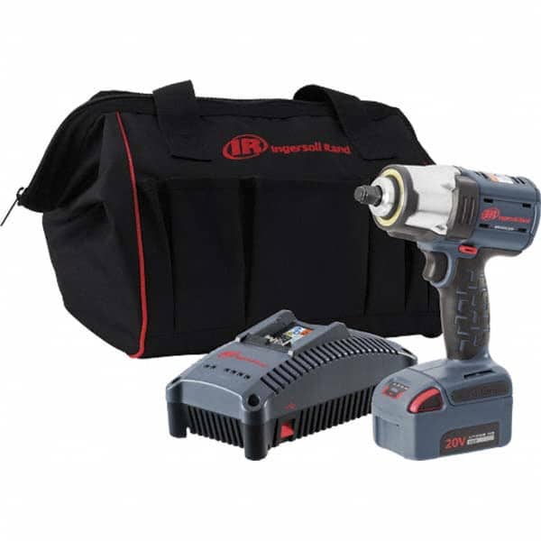 Ingersoll Rand W5153-K12 Cordless Impact Wrench: 20V, 1/2" Drive, 0 to 3,300 BPM, 2,100 RPM 
