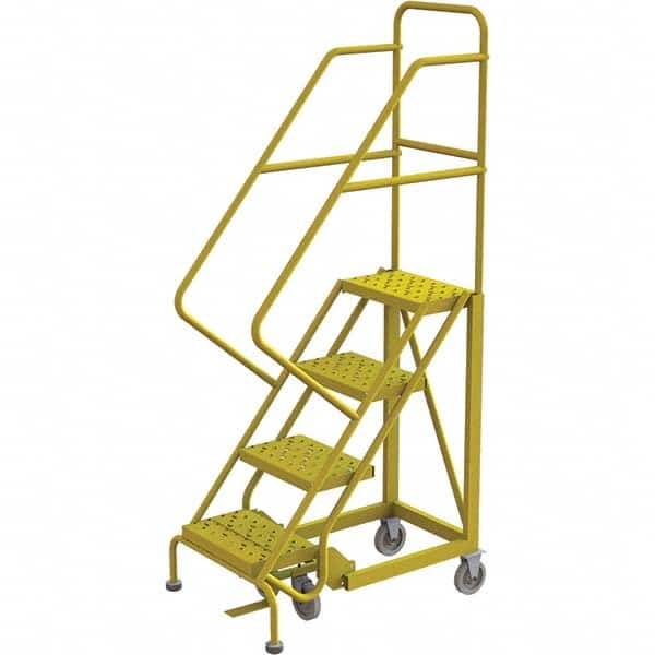 4-Step Ladder: Steel, 76" OAH