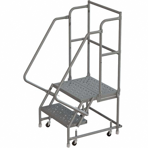 TRIARC Steel SpringLoaded Rolling Ladder 20" Platform, 450 lb