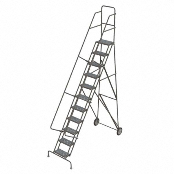 TRIARC Steel Platform Rolling Ladder 450 lb Capacity, 11 Step MSC