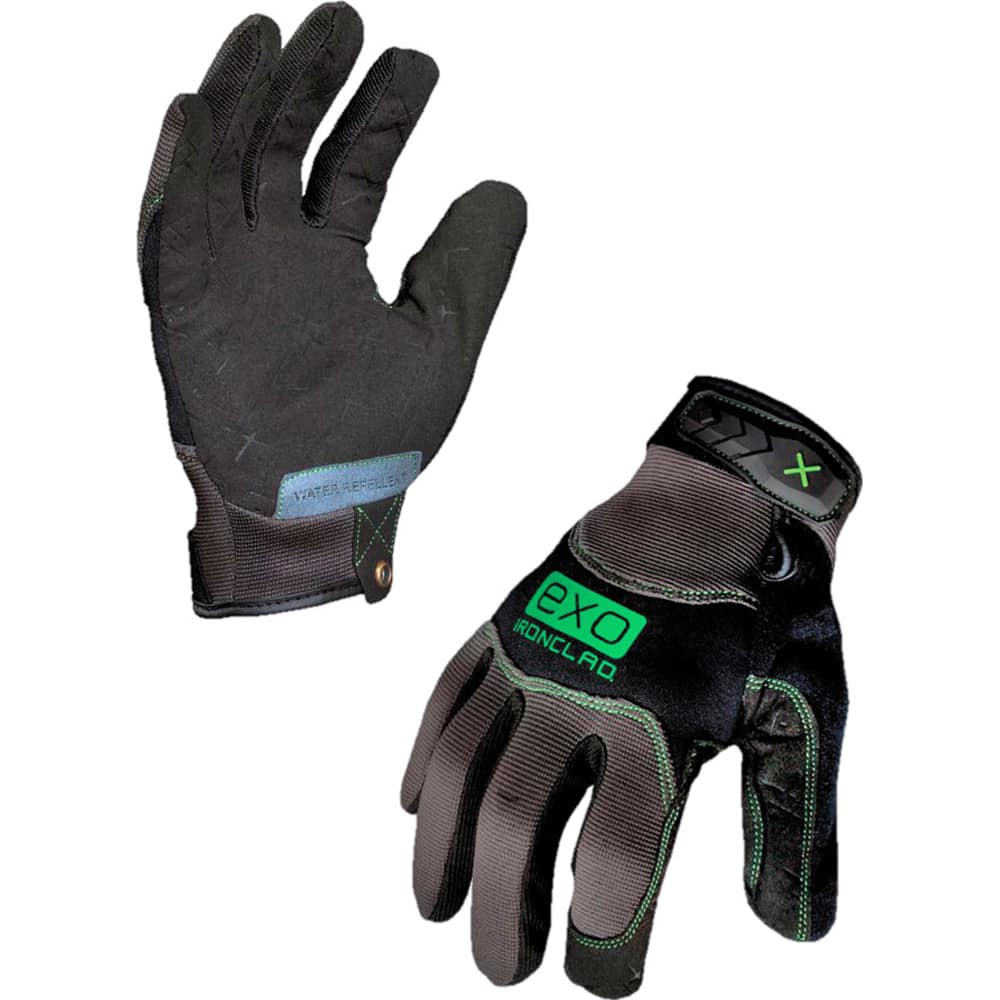 Ironclad  Black/Gray  Men's  Medium  Synthetic Leather  Heavy Duty  Gloves 