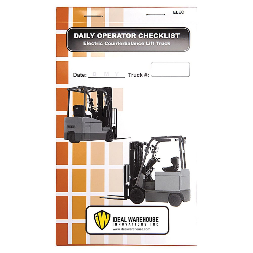 Information Centers, Stations & Binders; Product Type: Inspection Checklist ; Topic: Electric Counterbalance ; Language: English ; UNSPSC Code: 60106108