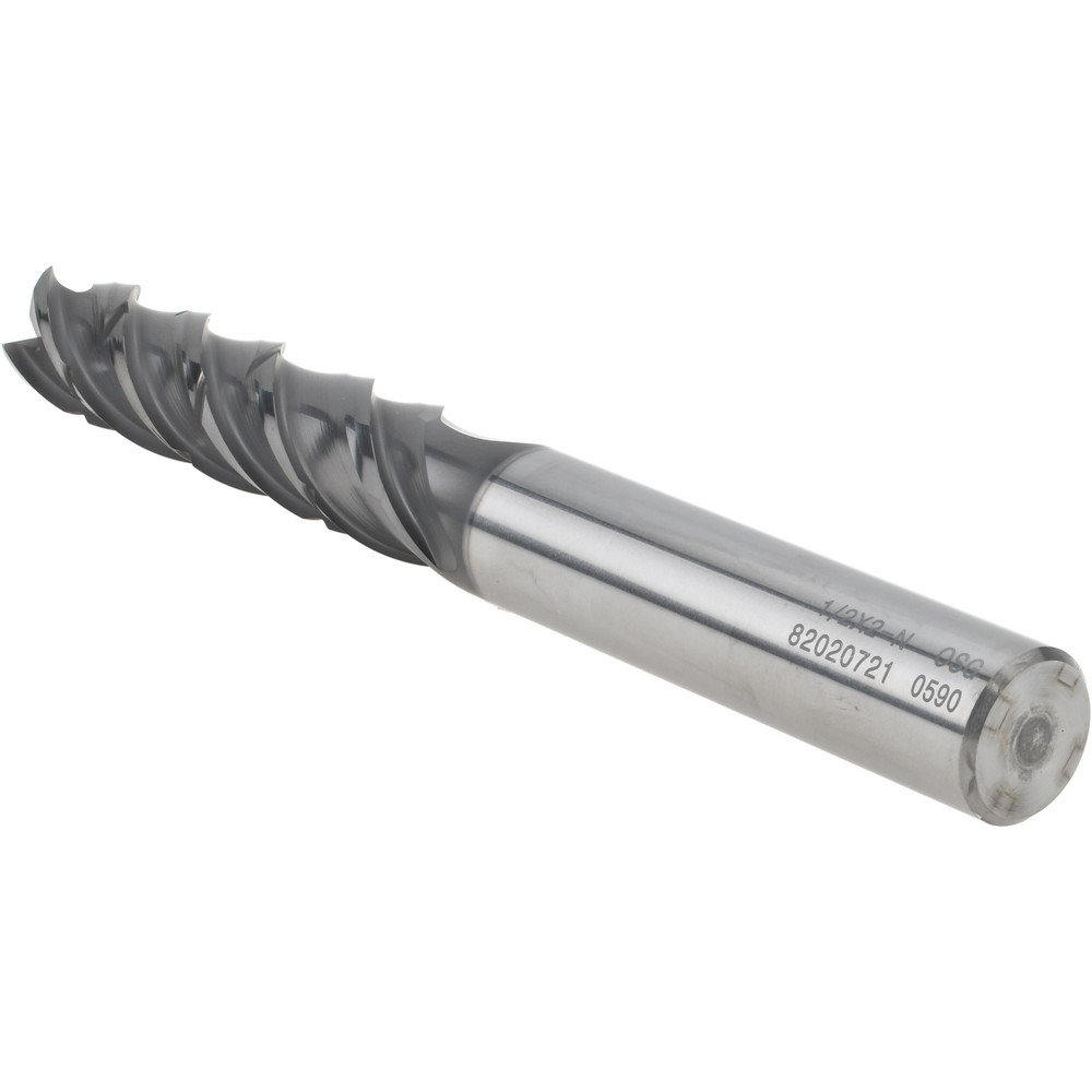 OSG Roughing & Finishing End Mill 1/2" Dia, 4 Flutes, Square End