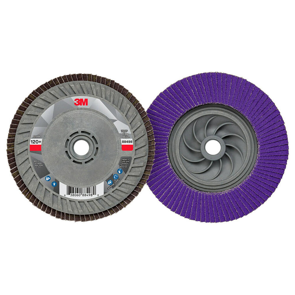 3M Flap Disc 5" Dia, 120 Grit, Ceramic, Type 29 MSC Industrial