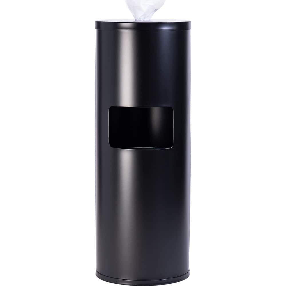 Wipe Dispensers; For Use With: Wet wipes ; Dispenser Style: Manual ; Color: Black ; Height (Inch): 35-1/2 ; Width (Inch): 13 ; Includes: 7 gallon trash receptacle