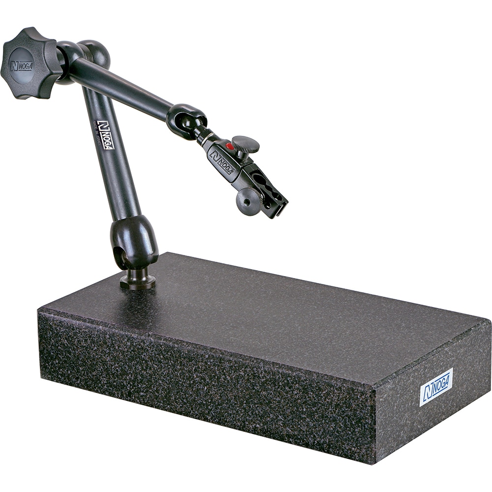 Indicator Transfer & Comparator Gage Stands; Type: Granite Base Stand; Fine Adjustment: Yes; Includes: Holder; Includes Anvil: No; Includes Dial Indicator: No; Includes Holder: Yes; Material: Granite; Overall Height (Decimal Inch): 1.97; Base Length (mm):