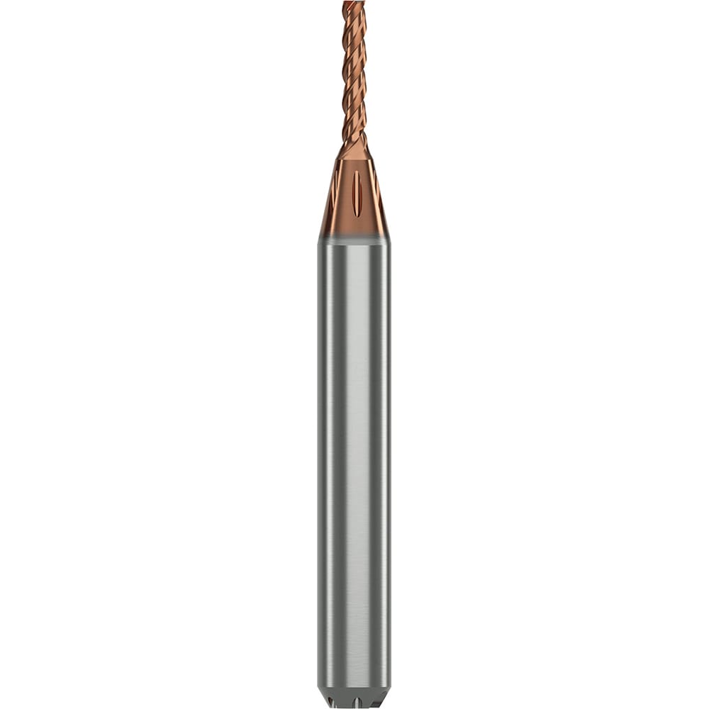 Corner Radius End Mill: 5/64" Dia, 9.9 mm LOC, 3 Flutes, Solid Carbide
