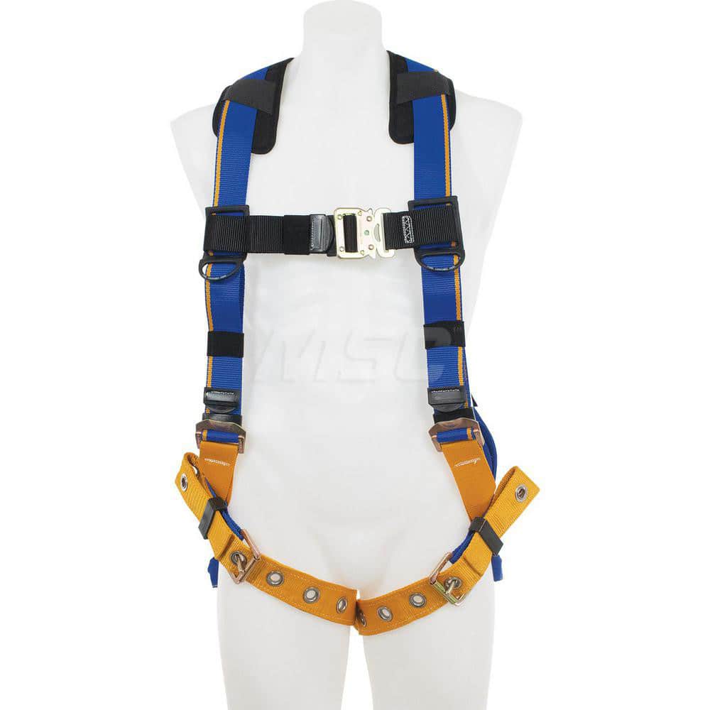 Fall Protection Harnesses: 400 Lb, Single D-Ring Style, Size X-Large, For General Industry, Back