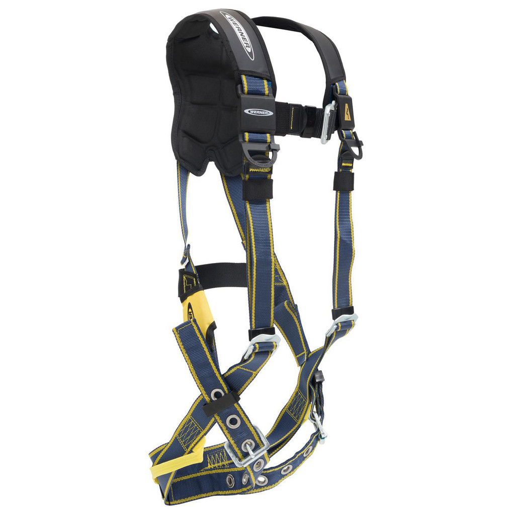 Werner Fall Protection Harness: 400.000 Lb, Single D-Ring Style, Size Medium & Large, for General Industry, Back D-Ring | Part #H112002