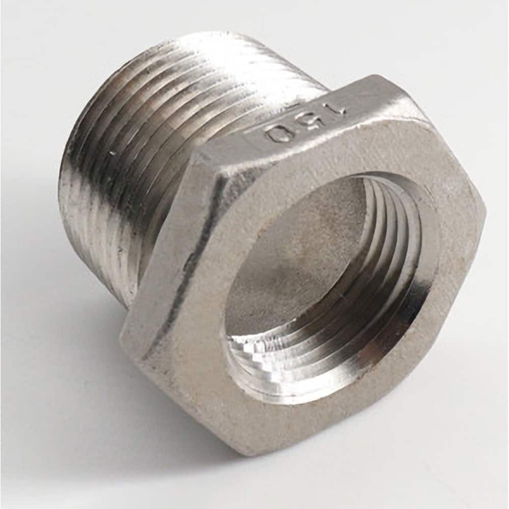 Pack of 5 LTWFITTING Bar Production Stainless Steel 316 Pipe Hex Bushing Reducer Fittings 3/8 Male x 1/8 Female NPT Fuel Water Boat 