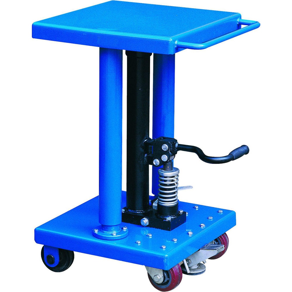 Mobile Battery Lift Table: 500 lb Capacity, 30 to 47-1/2" Lift Height, 18" Platform Width, 18" Platform Length