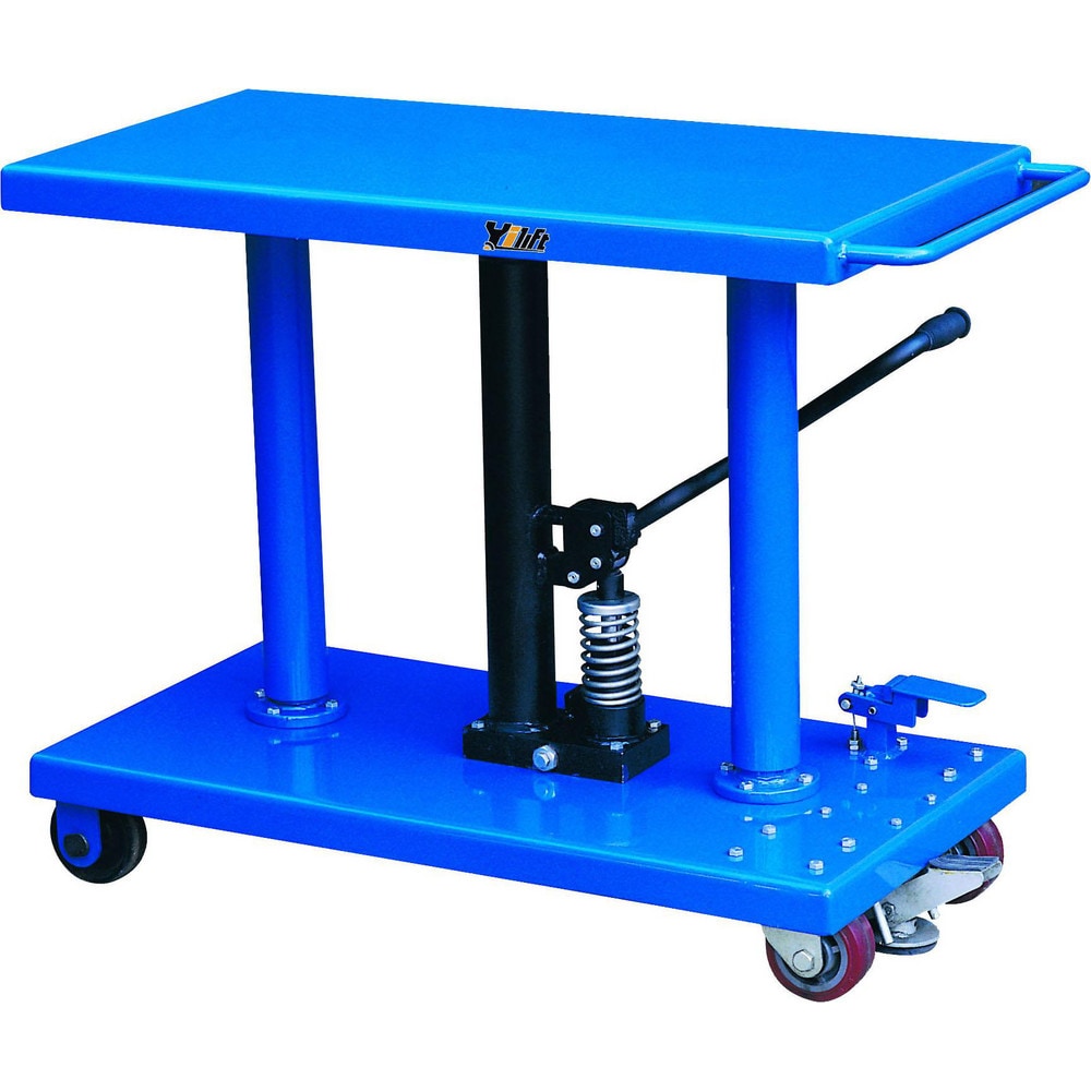 Mobile Battery Lift Table: 1,000 lb Capacity, 30 to 47-1/2" Lift Height, 18" Platform Width, 36" Platform Length