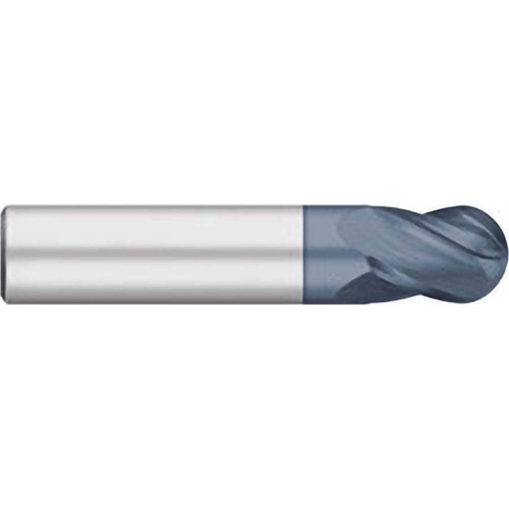 Titan USA TC11724 Ball End Mill: 0.375" Dia, 0.625" LOC, 4 Flute, Solid Carbide Image