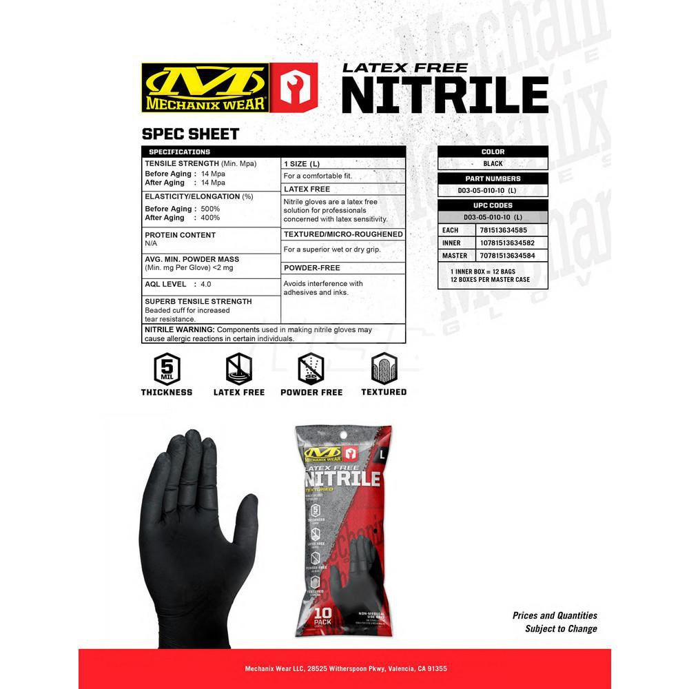 mechanix wear latex free nitrile gloves