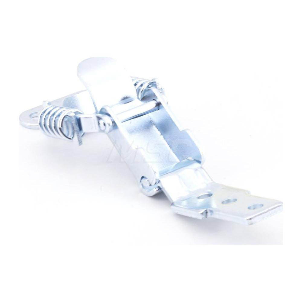 Spring Loaded Compression Draw Door Latch: 48 mm OAW, 16 mm OAH, Steel, Yellow Zinc Chromate Finish