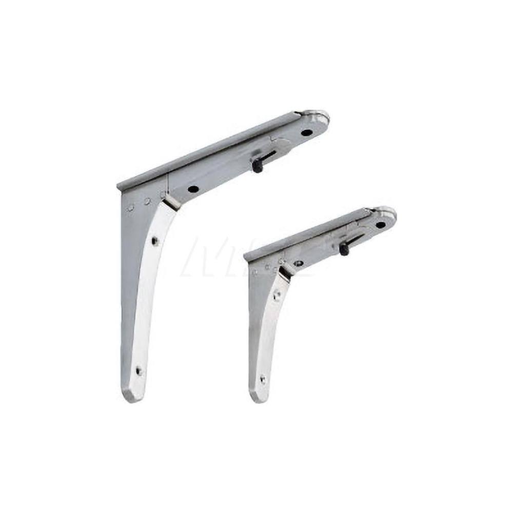Brackets; Type: Folding Bracket with Stopper ; Length (mm): 240.00 ; Width (mm): 49.00 ; Height (mm): 250.0000 ; Load Capacity (Lb.): 72.000 (Pounds); Finish/Coating: Satin