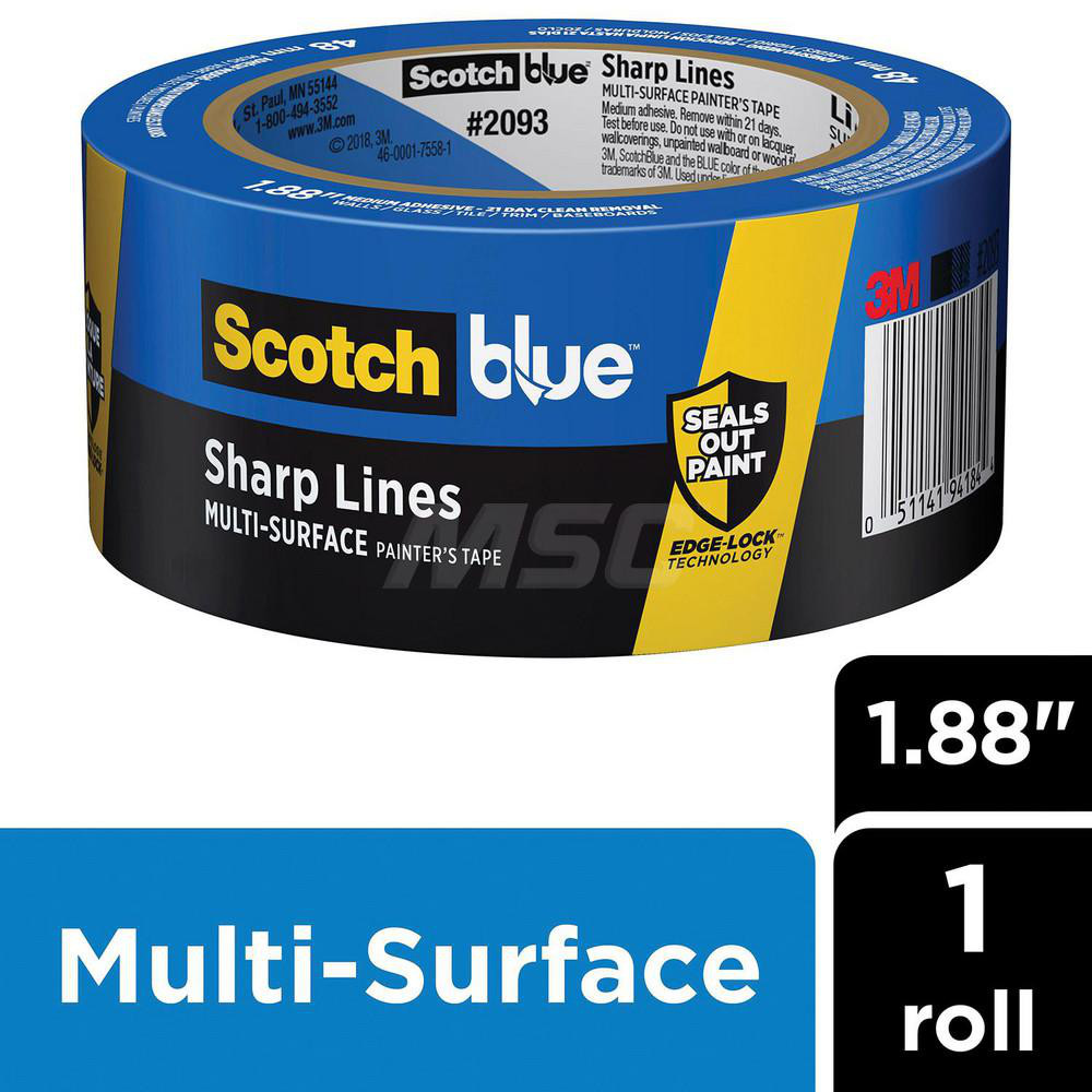 3M Painter's Tape 48 mm Wide, 60 yd Long, Blue MSC Industrial