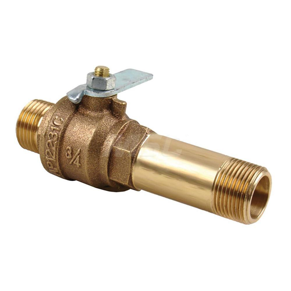 Boiler Drain Valves; Pipe Size: 3/4 (Inch); End Connections: NPT ; Handle Type: Lever ; Special Item Information: Allows The Water Heater To Be Drained For Servicing or Flushing Of Sediment