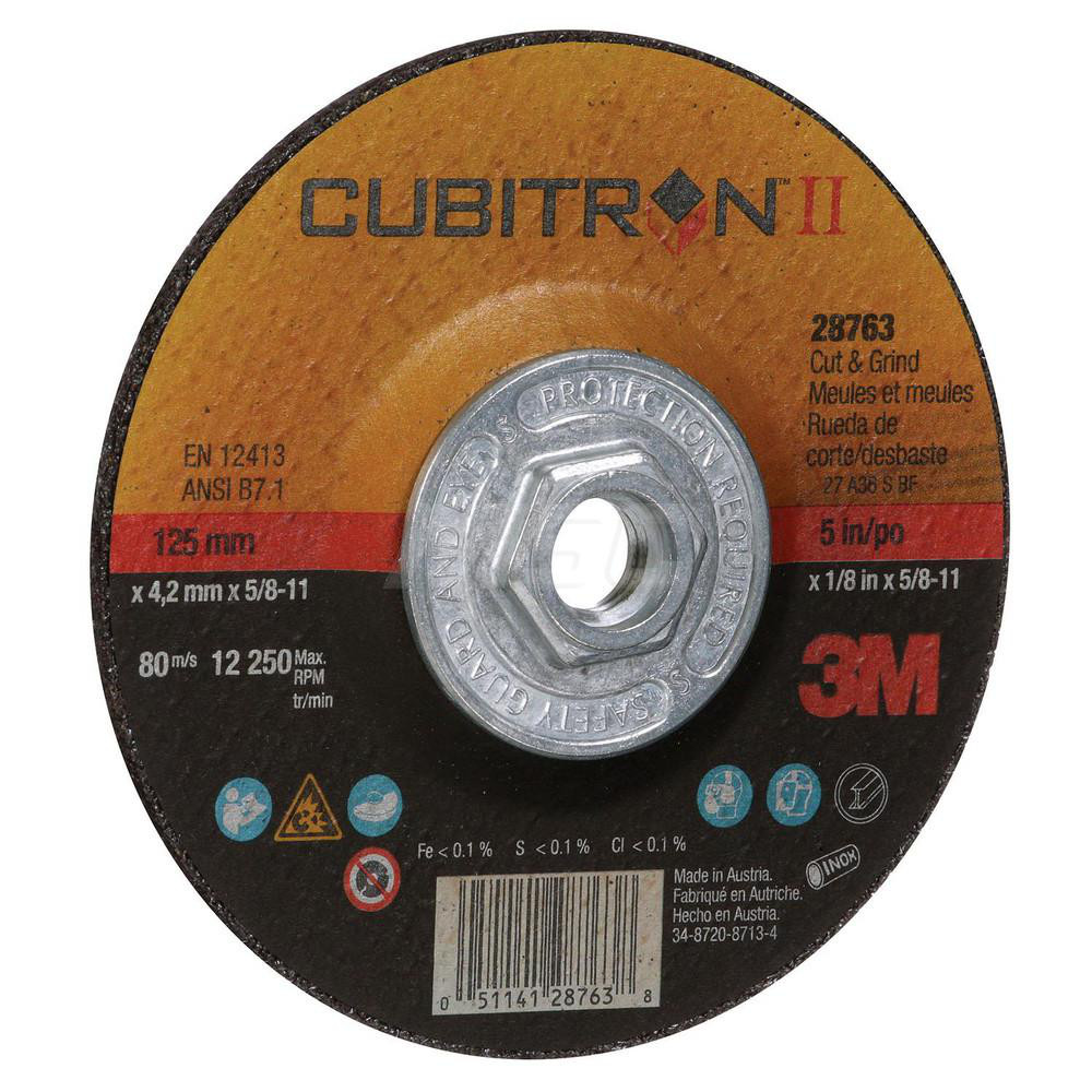 3M Cutoff Wheels; Tool Compatibility Right Angle Die Grinders ; Wheel Diameter (Inch) 5