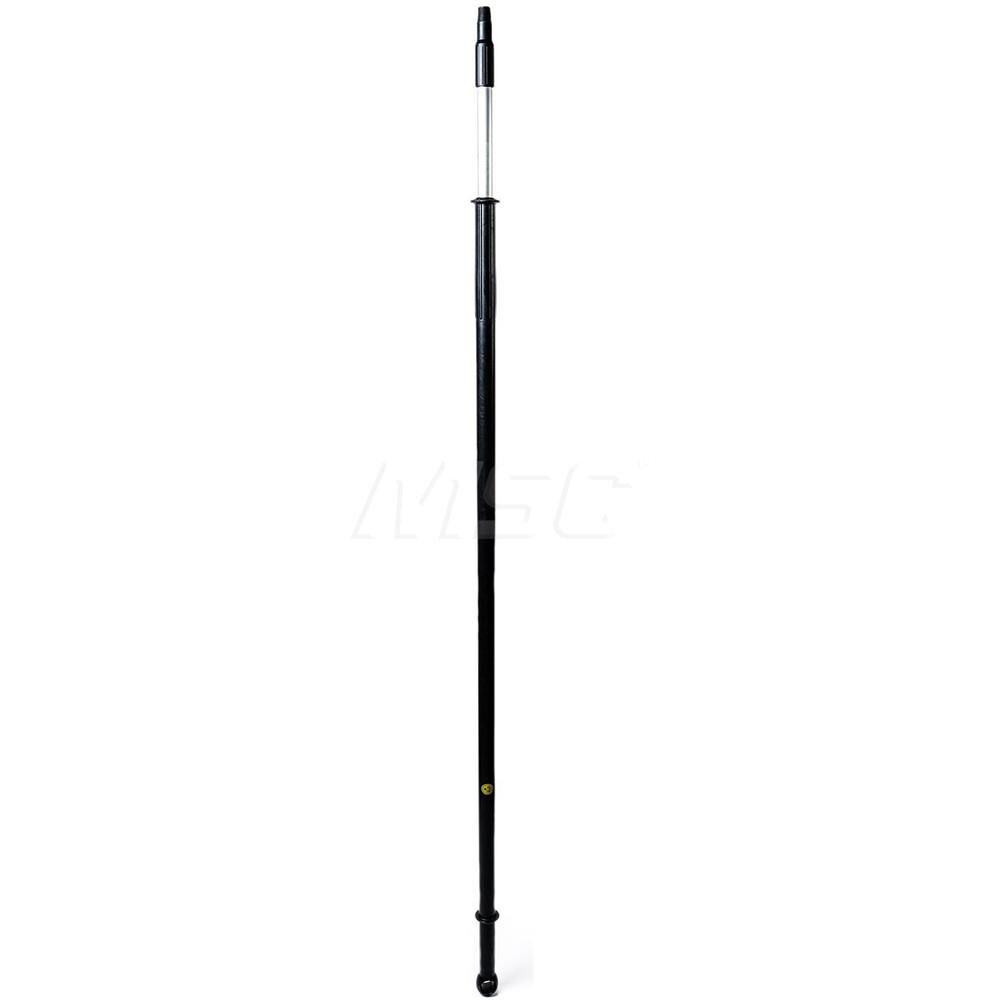 Broom/Squeegee Poles & Handles; Connection Type: European Threaded ; Handle Length (Decimal Inch): 118 ; Telescoping: Yes ; Handle Material: Polypropylene; Stainless Steel ; Color: Black ; Static Dissipative: Yes