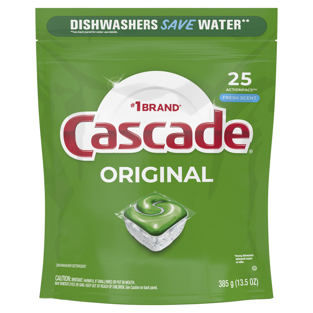 Cascade Cascade Original Dishwasher Detergent Pods, Fresh Scent, 25 Count, 5/Case MSC