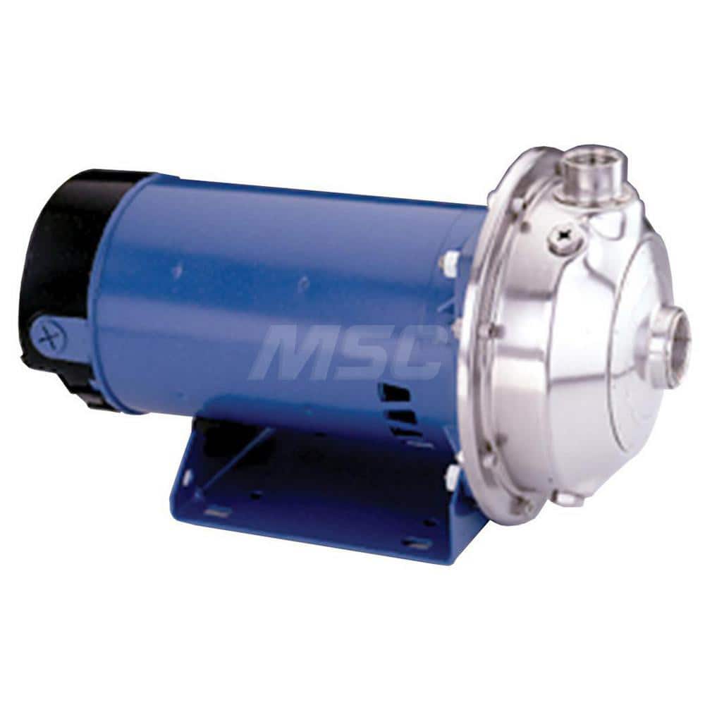 AC Straight Pump: 230/460V, 3.5-3.4/1.7A, 1 hp, 3 Phase, 316 Stainless Steel Housing, 316 Stainless Steel Impeller