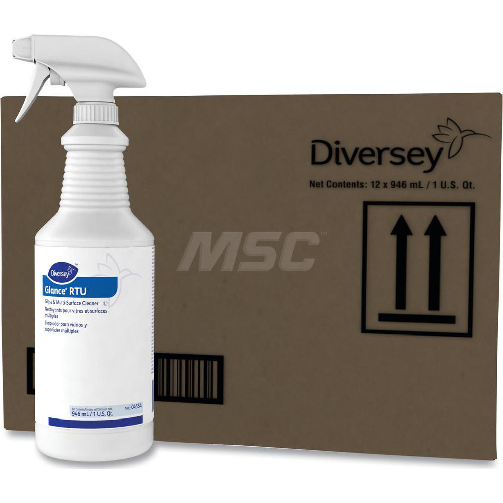 Diversey Glance Glass & MultiSurface Cleaner, 32 oz, RTU, 12/CT