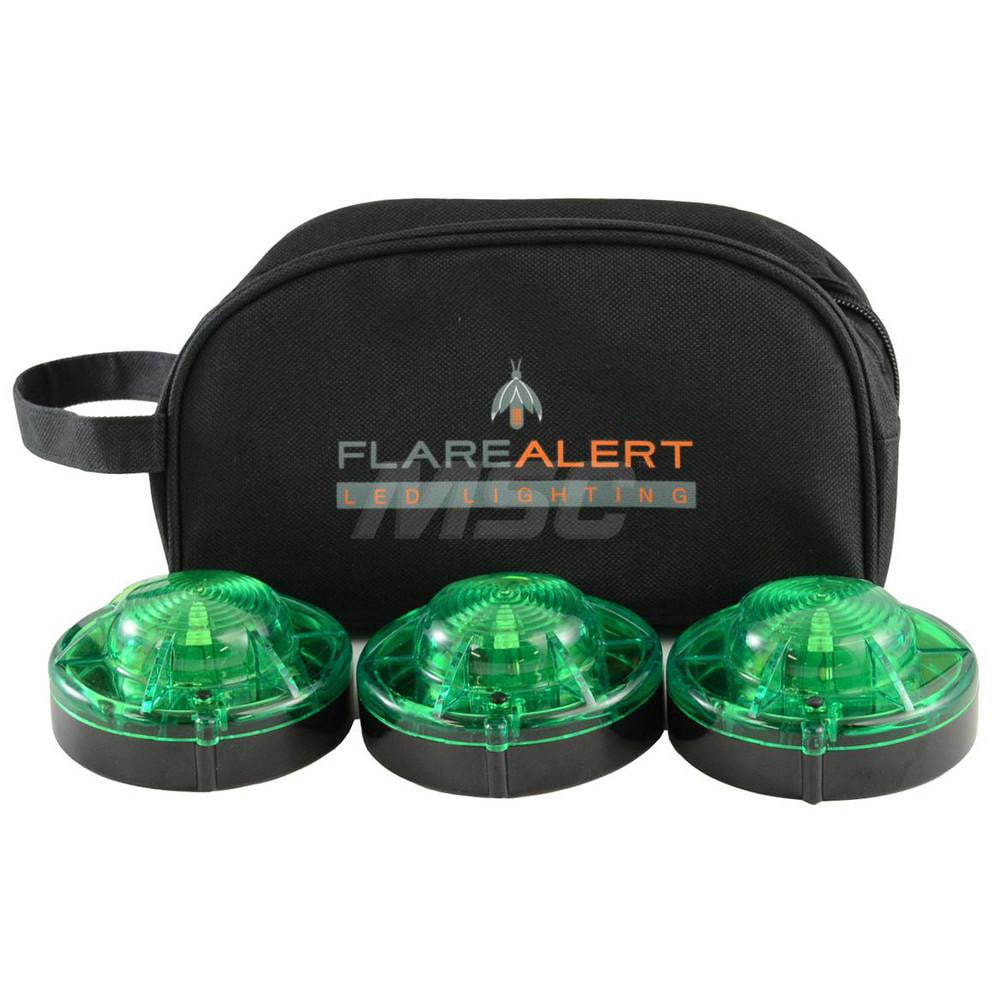 Road Safety Lights & Flares; Type: 1.0 Watt Road Flare Kit ; Bulb Type: LED ; Bulb/Flare Color: Green ; Body Material: Polycarbonate ; Battery Size: AA
