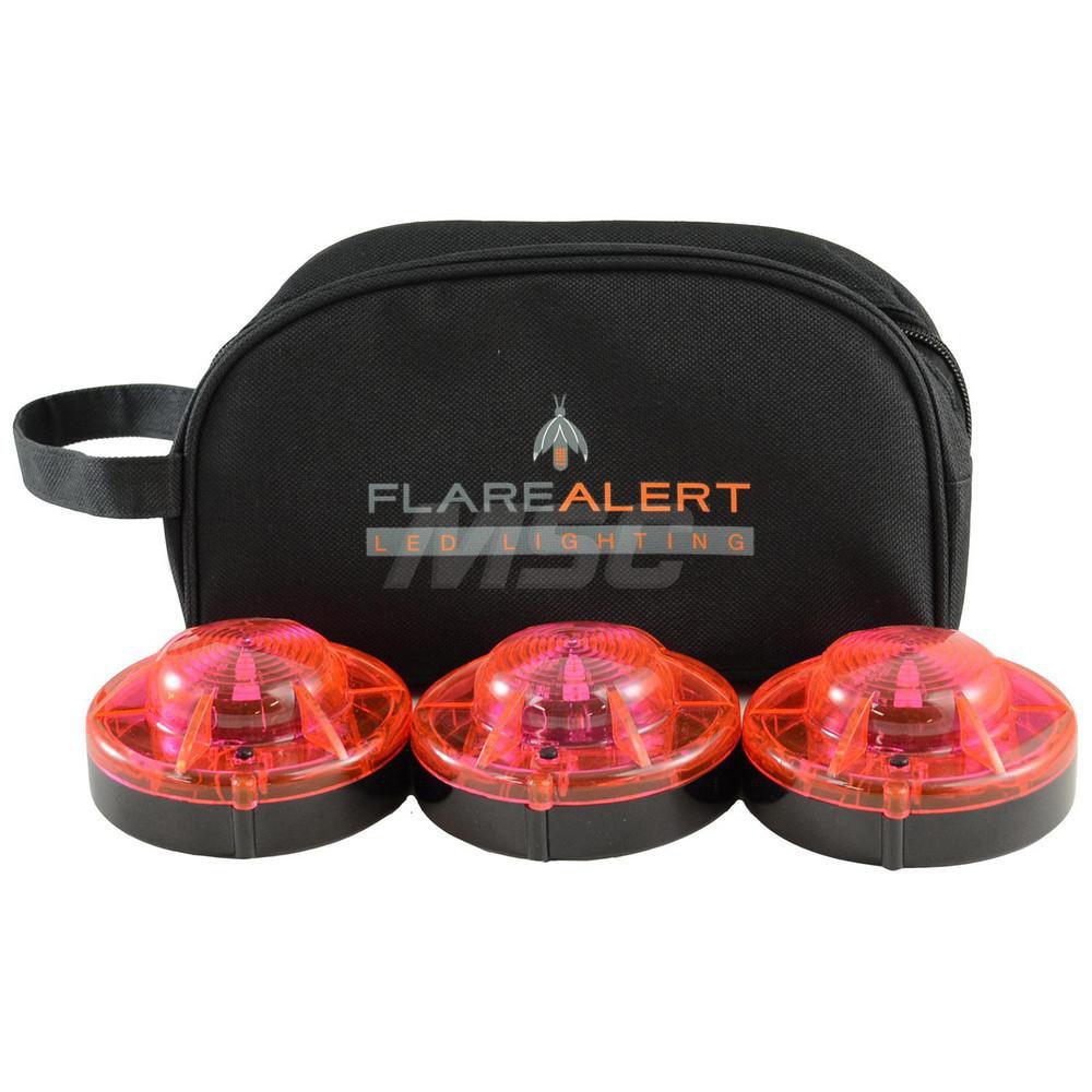 Road Safety Lights & Flares; Type: 1.0 Watt Road Flare Kit ; Bulb Type: LED ; Bulb/Flare Color: Red ; Body Material: Polycarbonate ; Battery Size: AA