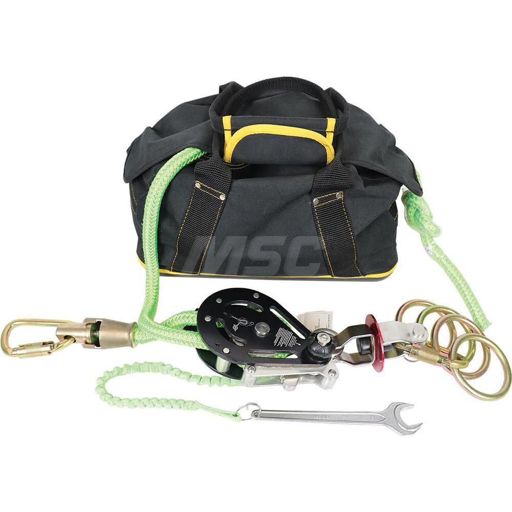 Horizontal Lifeline Systems; Length (Feet): 100 ; Material: Kernmantle Rope ; End Connections: Carabiner ; Maximum Number Of Users: 4