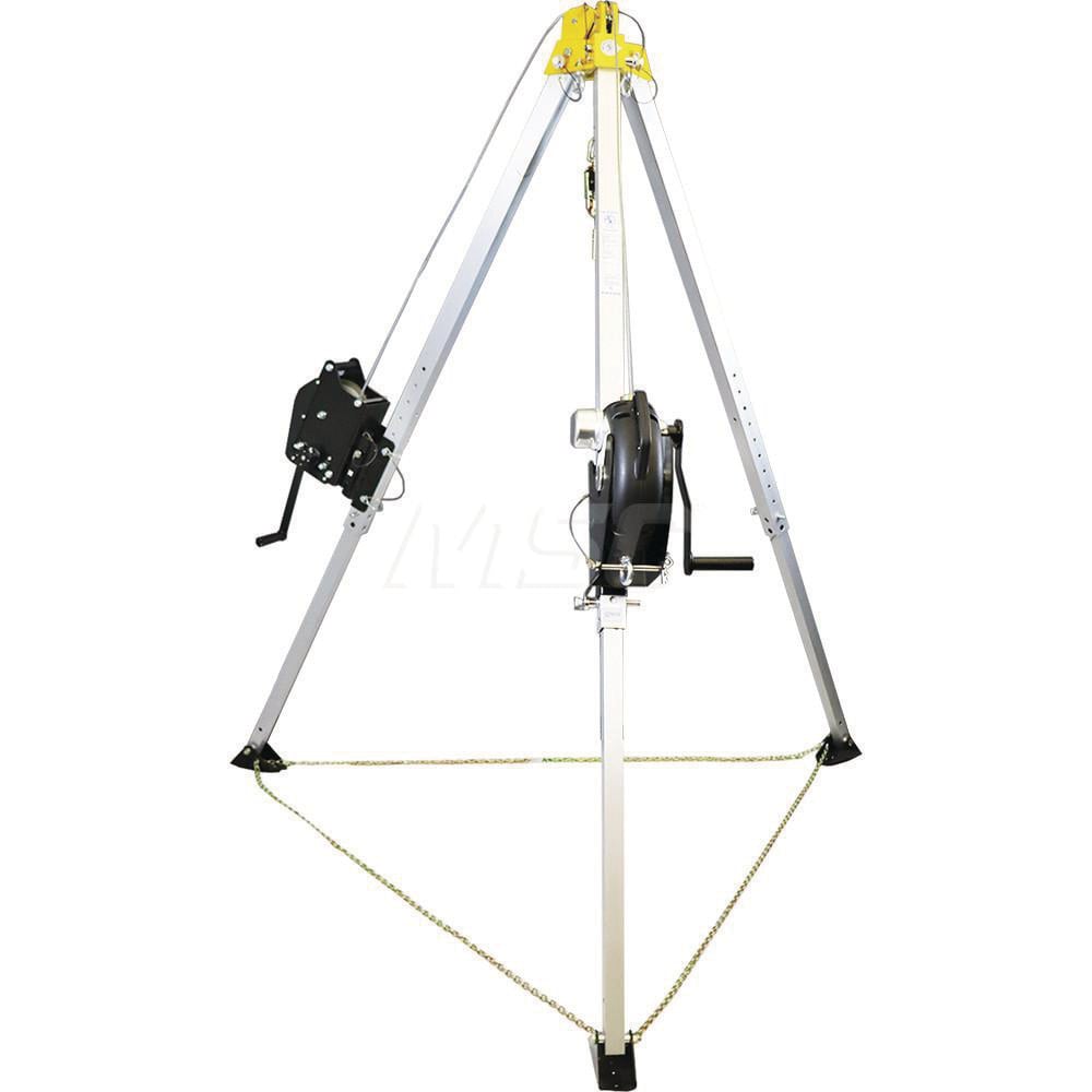 Confined Space Entry & Retrieval Systems; System Type: Confined Space Entry System ; Base Type: Tripod ; Installation Type: Portable ; Winch Power Type: Manual ; Cable Length: 60.000 ; Base Material: Aluminum