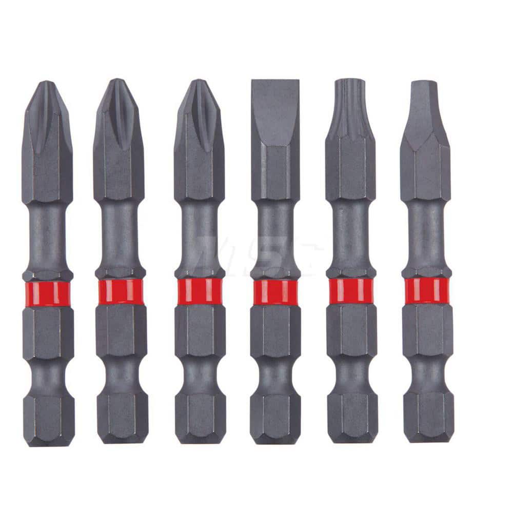 Power & Impact Screwdriver Bit Sets; Set Type: Driver Bit ; Bit Type: Bit Set ; Point Type: Phillips; Torx; Square; Slotted ; Drive Size: 1/4 ; Overall Length (mm): 2.00 ; Overall Length (Inch): 2