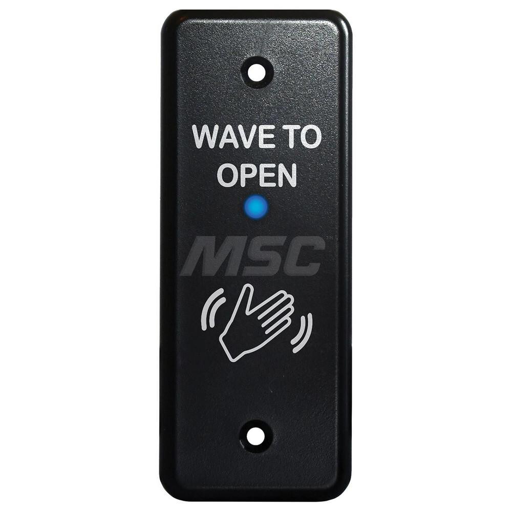 Push Plates; Material: Polycarbonate ; Width (Inch): 2 ; Overall Length (Inch): 4.50 ; Finish/Coating: Black ; Shape: Rectangle ; Plate Thickness: 0.2500