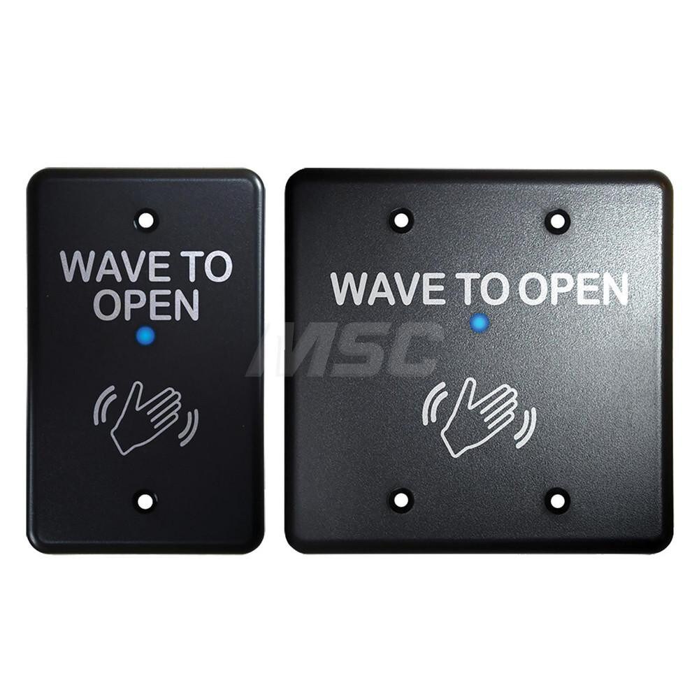 Push Plates; Material: Polycarbonate ; Width (Inch): 5 ; Overall Length (Inch): 4.50 ; Finish/Coating: Black ; Shape: Square ; Plate Thickness: 0.2500