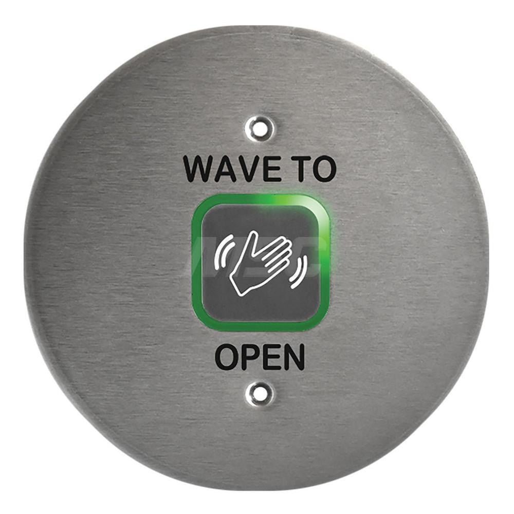 Push Plates; Material: Stainless Steel ; Width (Inch): 6 ; Overall Length (Inch): 6.00 ; Finish/Coating: Stainless Steel ; Shape: Round ; Plate Thickness: 0.1875